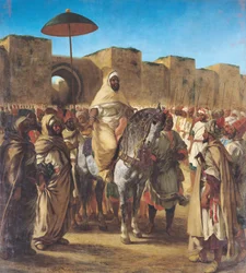 Muley Abd-ar-Rhaman, The Sultan of Morocco, leaving his Palace of Meknes with his entourage, March 1832, 1845